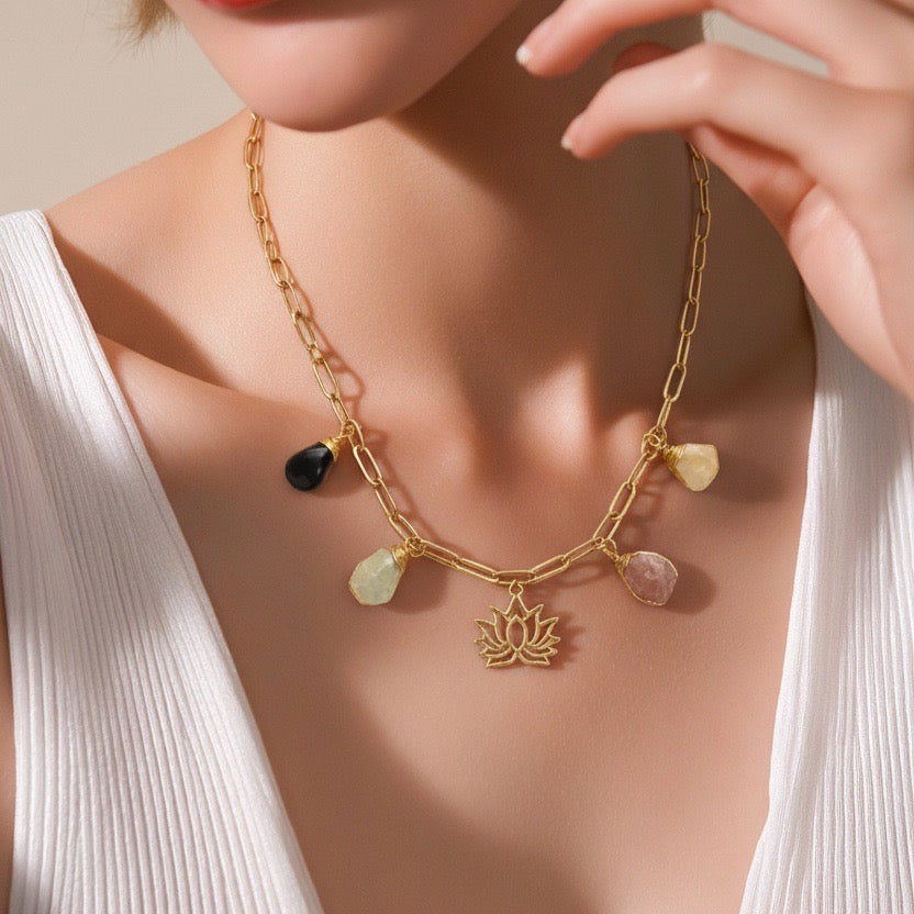 Necklace Charms with Natural Stones