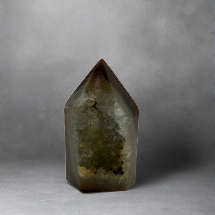 Agate Stone Pointer Generator Polished (Geode)