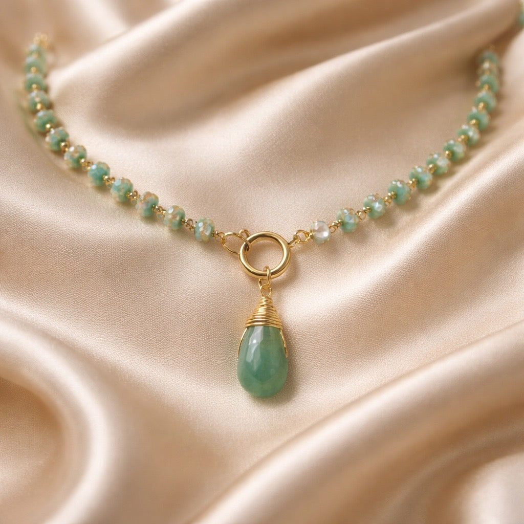 Necklace 10mm Beads with Pearl/Stone