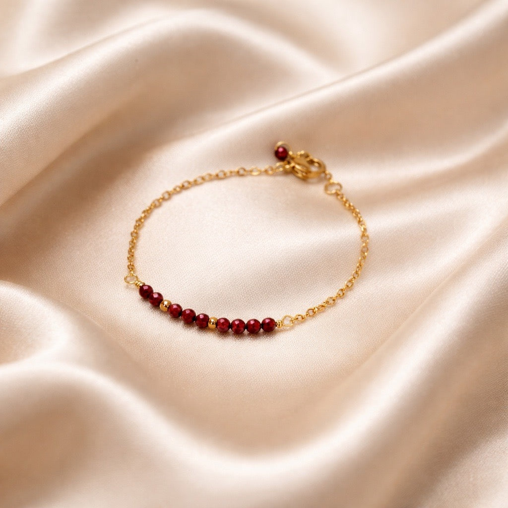 Bracelet Mini Beads in the Middle Natural Stones