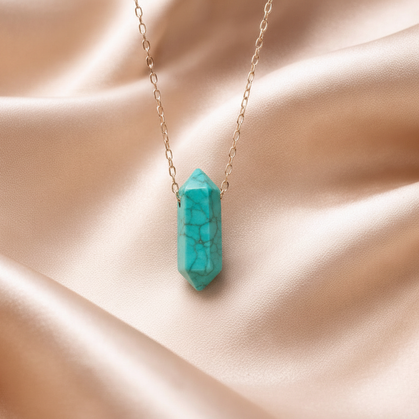 Necklace Long Silver Pointer