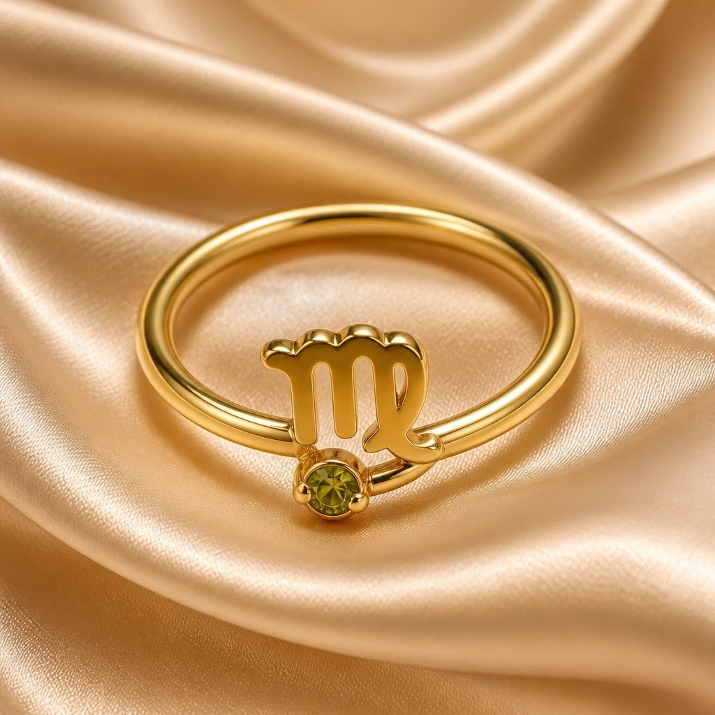 Ring Zodiac With Birthstone