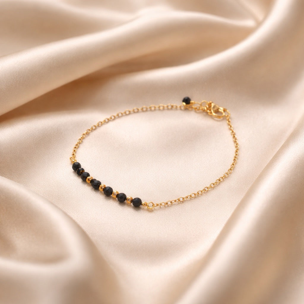 Bracelet Mini Beads in the Middle Natural Stones