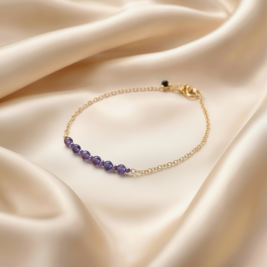 Bracelet Mini Beads in the Middle Natural Stones