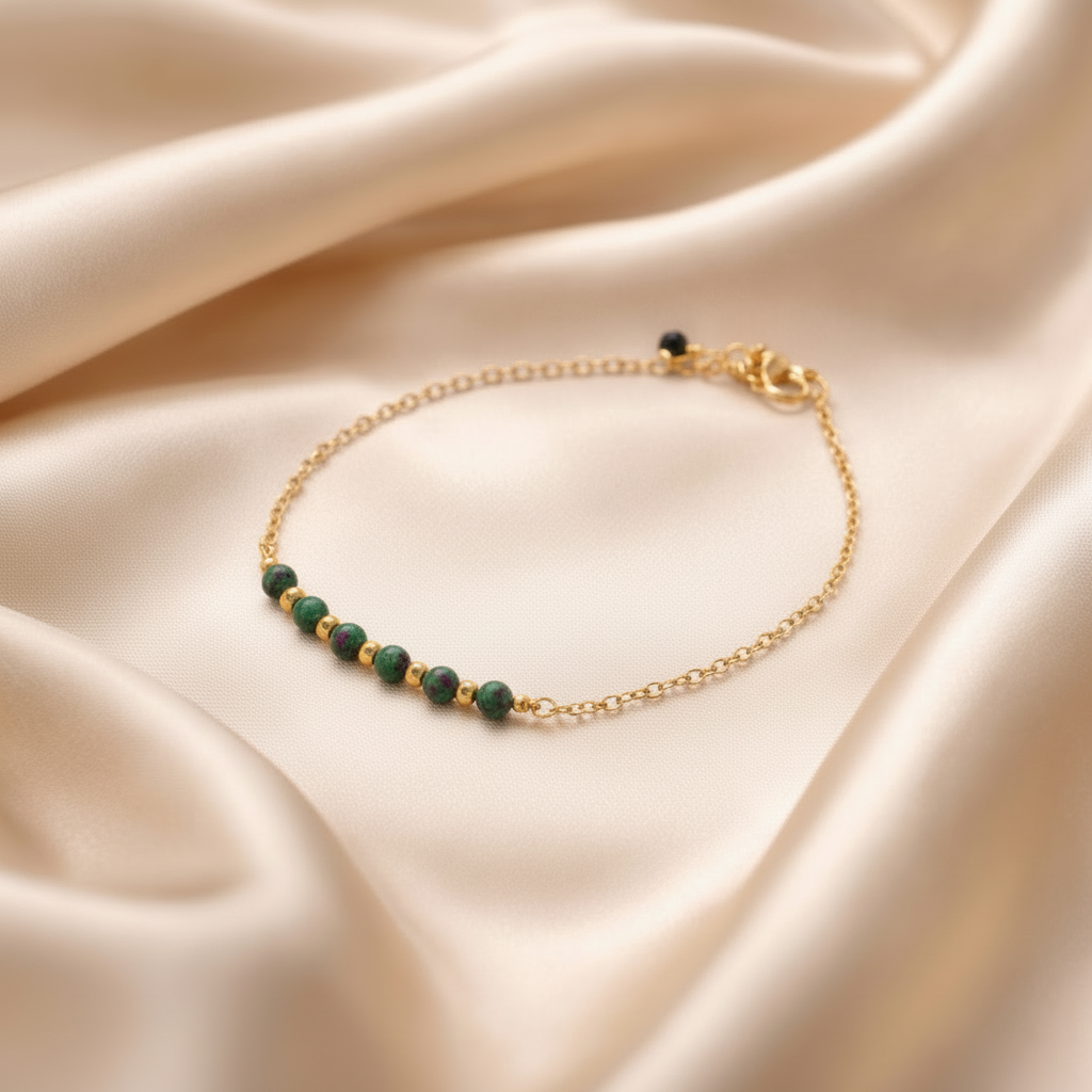 Bracelet Mini Beads in the Middle Natural Stones