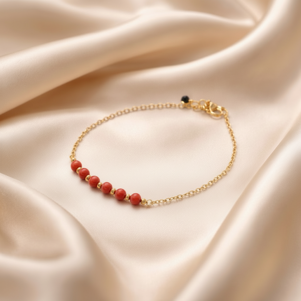 Bracelet Mini Beads in the Middle Natural Stones