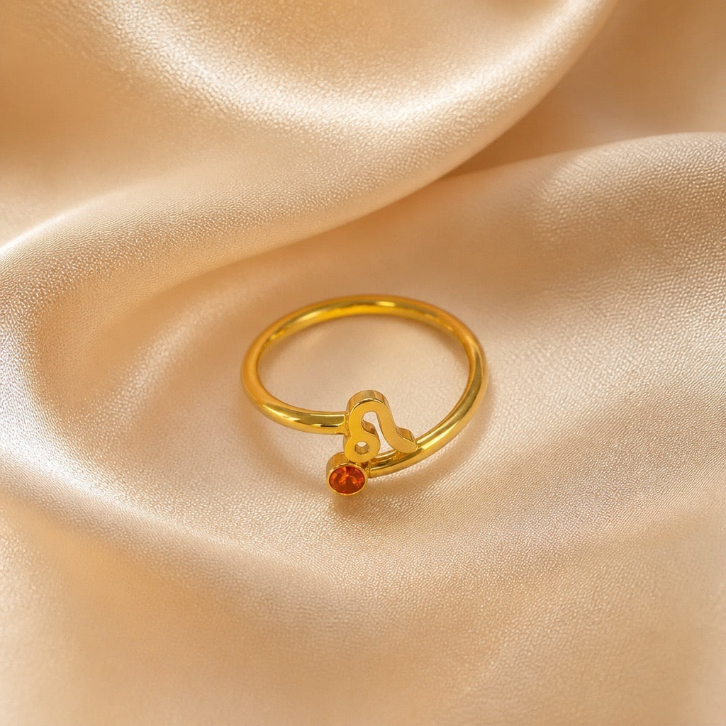 Ring Zodiac With Birthstone