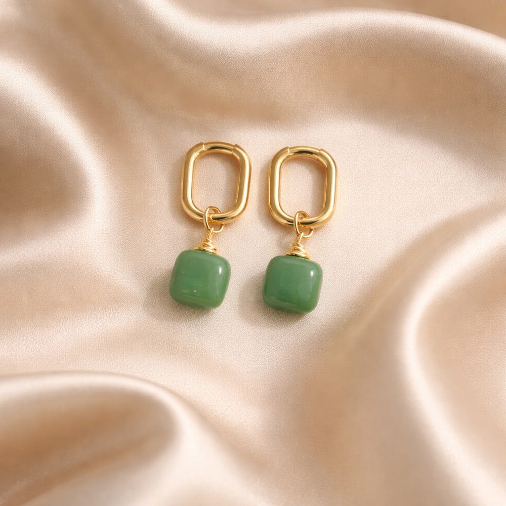 Earrings Square Hoops