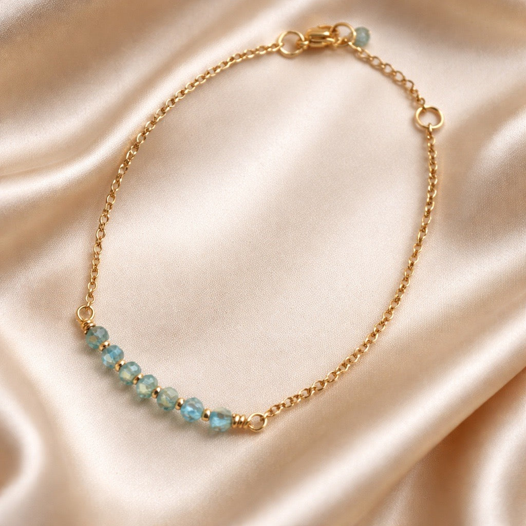 Bracelet Mini Beads in the Middle Natural Stones