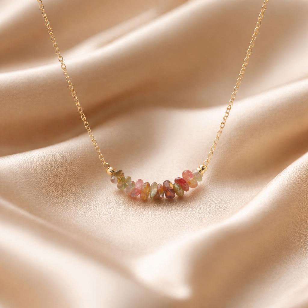 Necklace Chopped Natural Stones