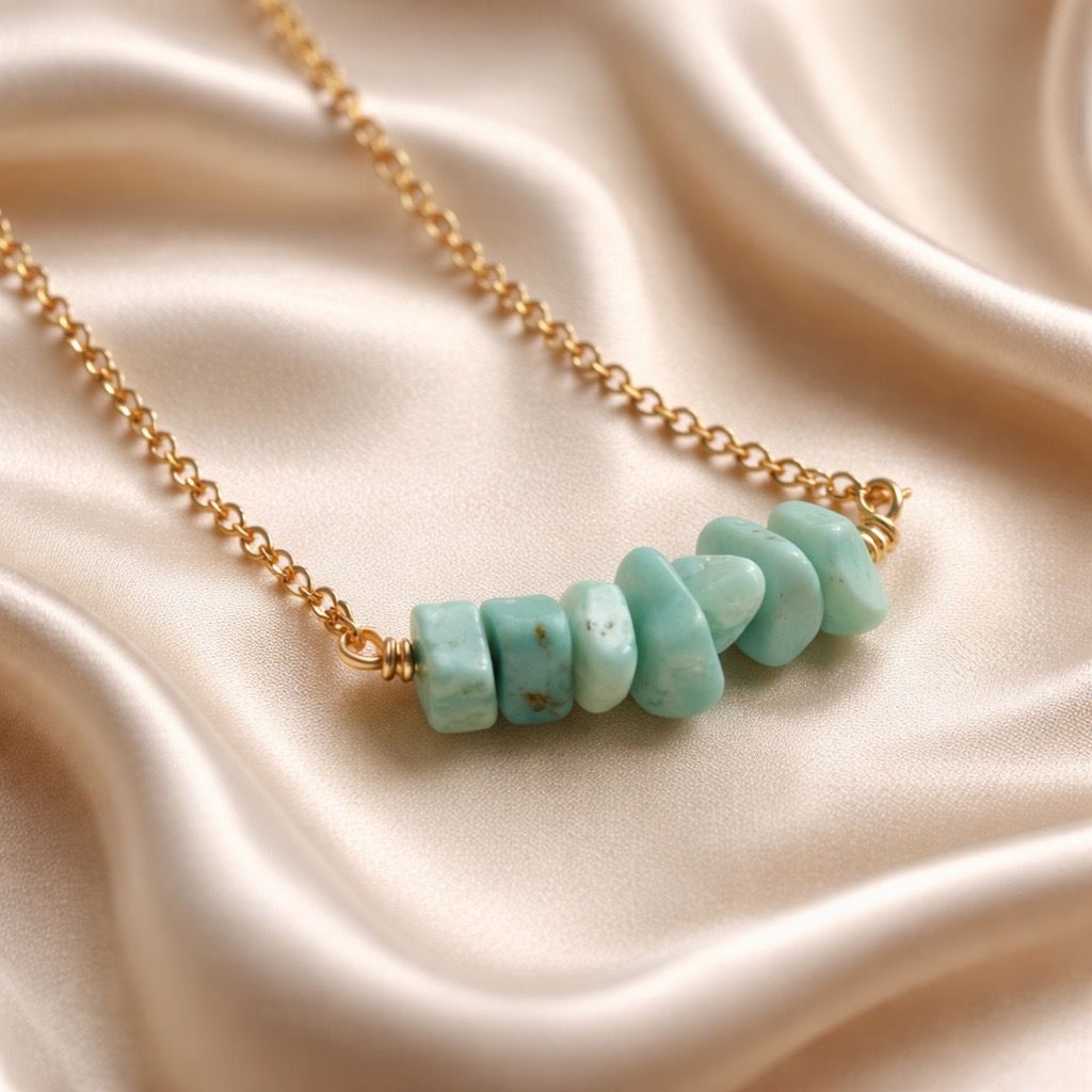 Necklace Chopped Natural Stones