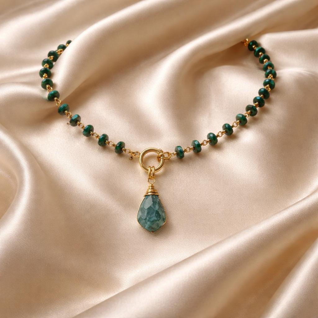 Necklace 10mm Beads with Pearl/Stone