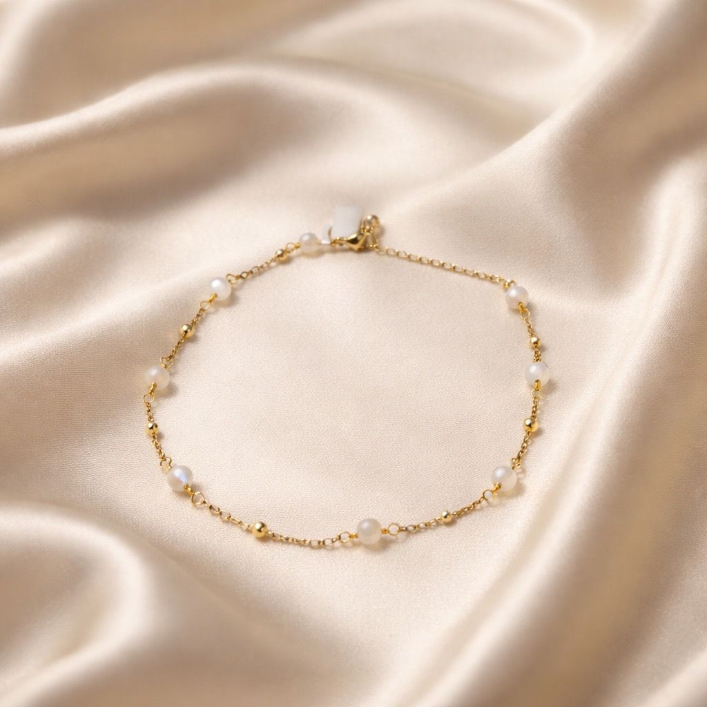Anklets Beaded Stones Simple
