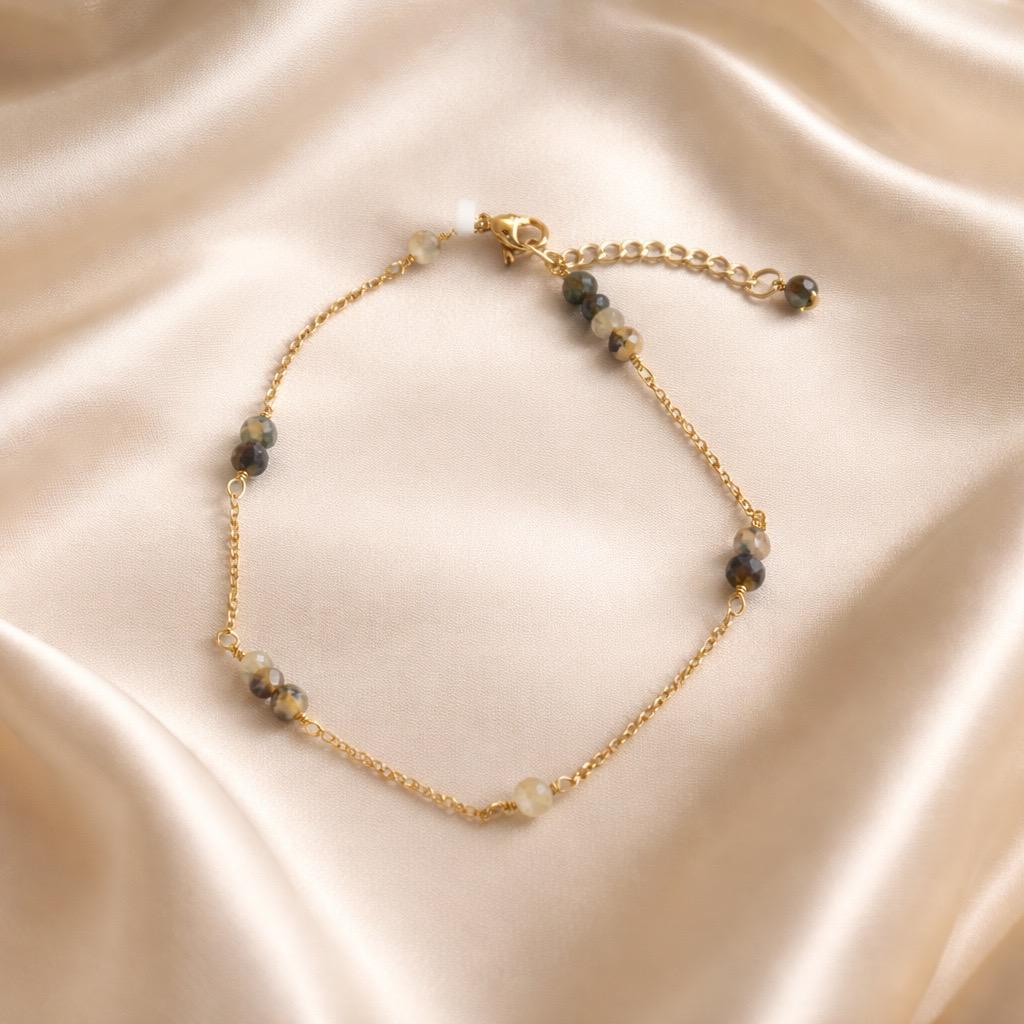 Anklets Beaded Stones with Charm