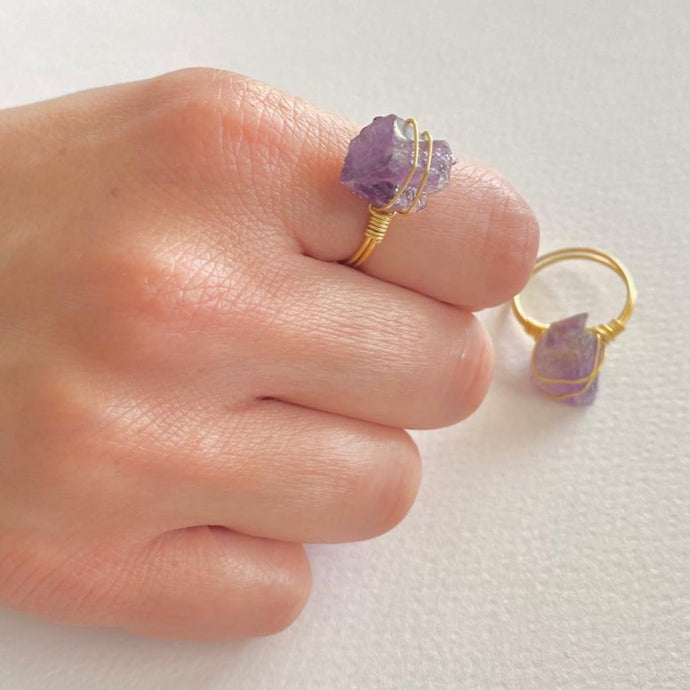 Ring Raw Natural Stones