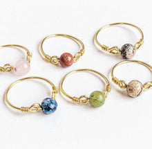Load image into Gallery viewer, Ring One Bead Stone
