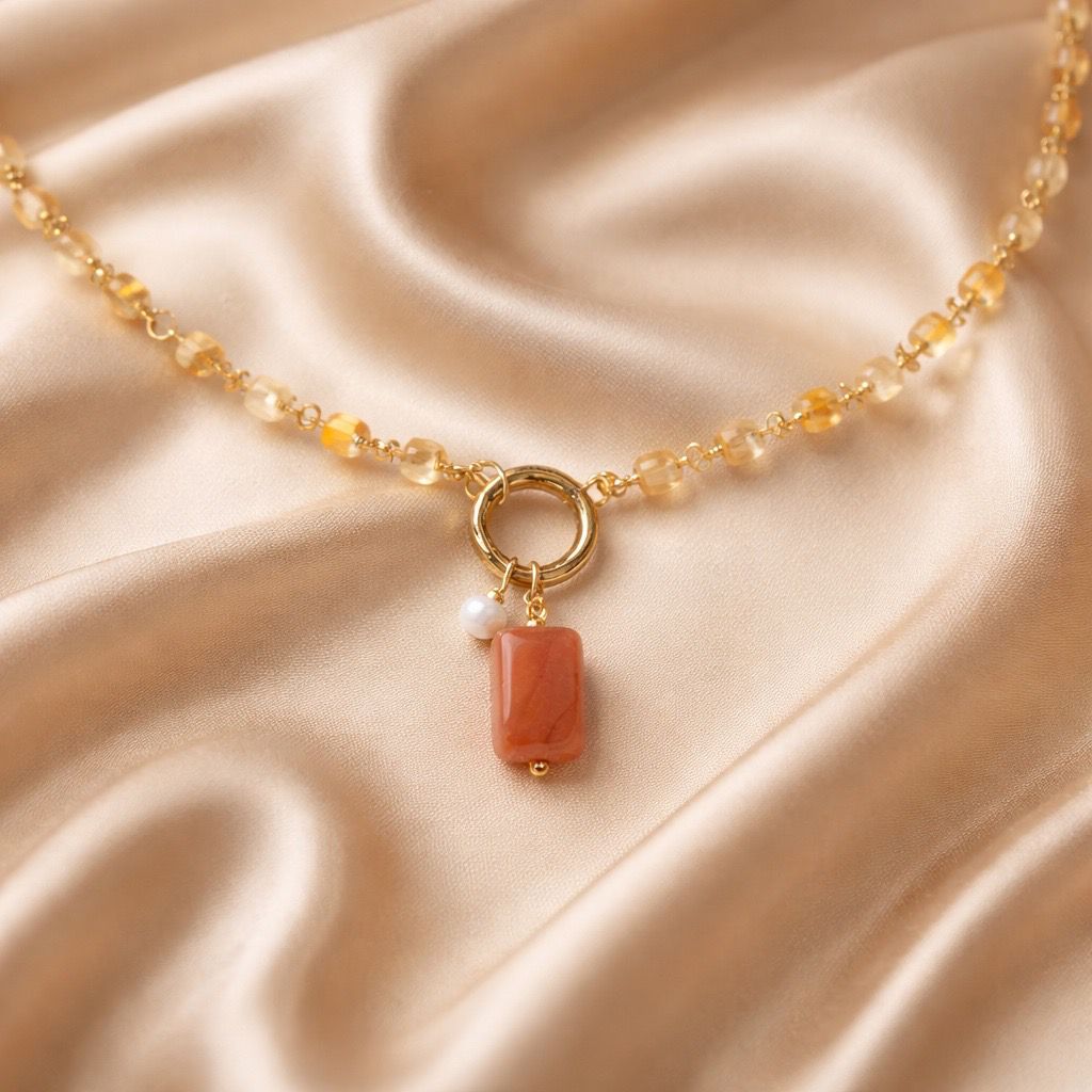 Necklace 10mm Heishi Beads with Pearl/Stone