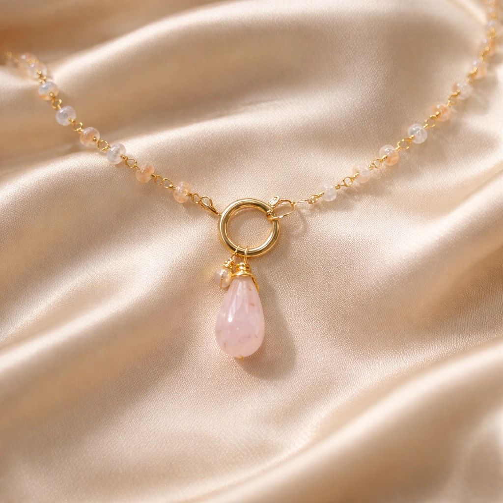 Necklace 10mm Heishi Beads with Pearl/Stone