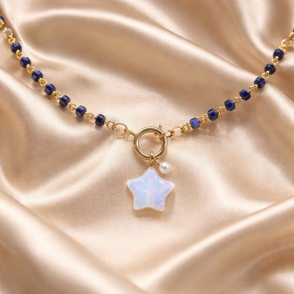 Necklace 10mm Heishi Beads with Pearl/Stone