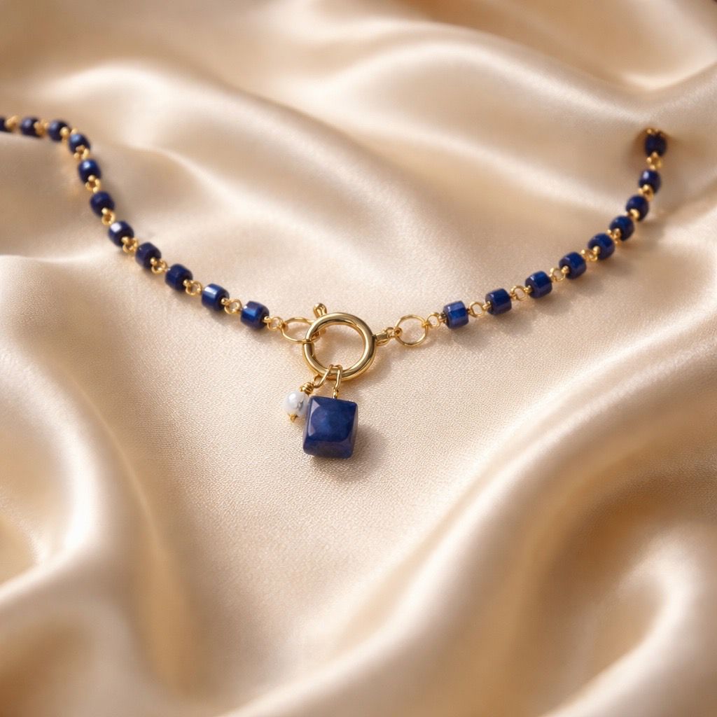 Necklace 10mm Heishi Beads with Pearl/Stone