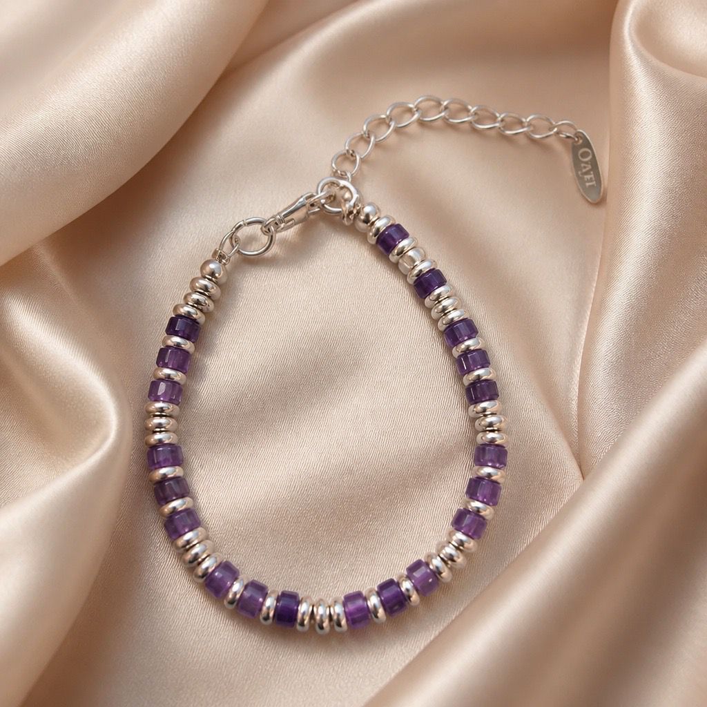Bracelet Silver With Heishi Beads