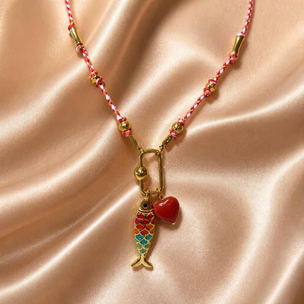 Necklace Colorful Thread / Fish Collection