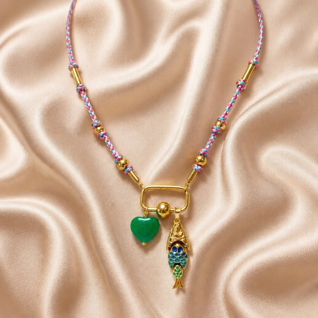 Necklace Colorful Thread / Fish Collection