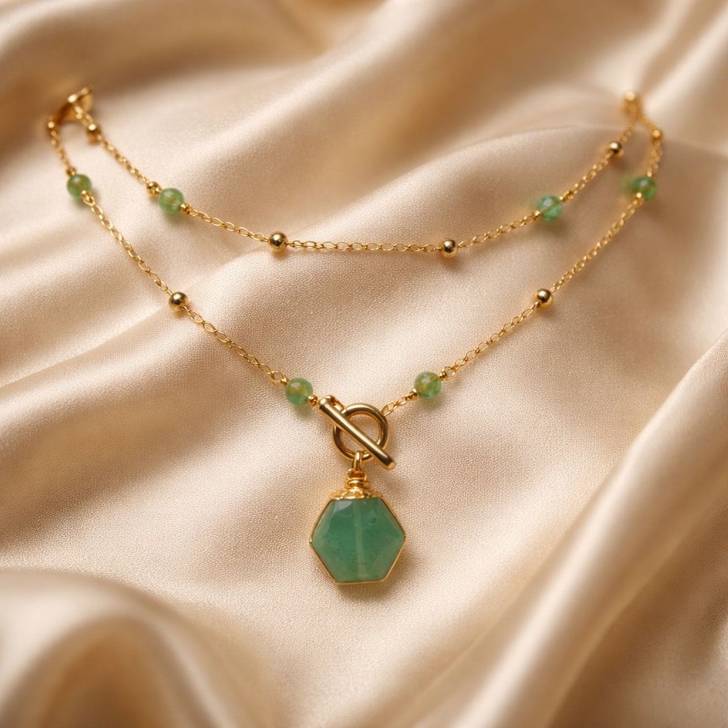 Necklace Long Sailor Beads with One Stone