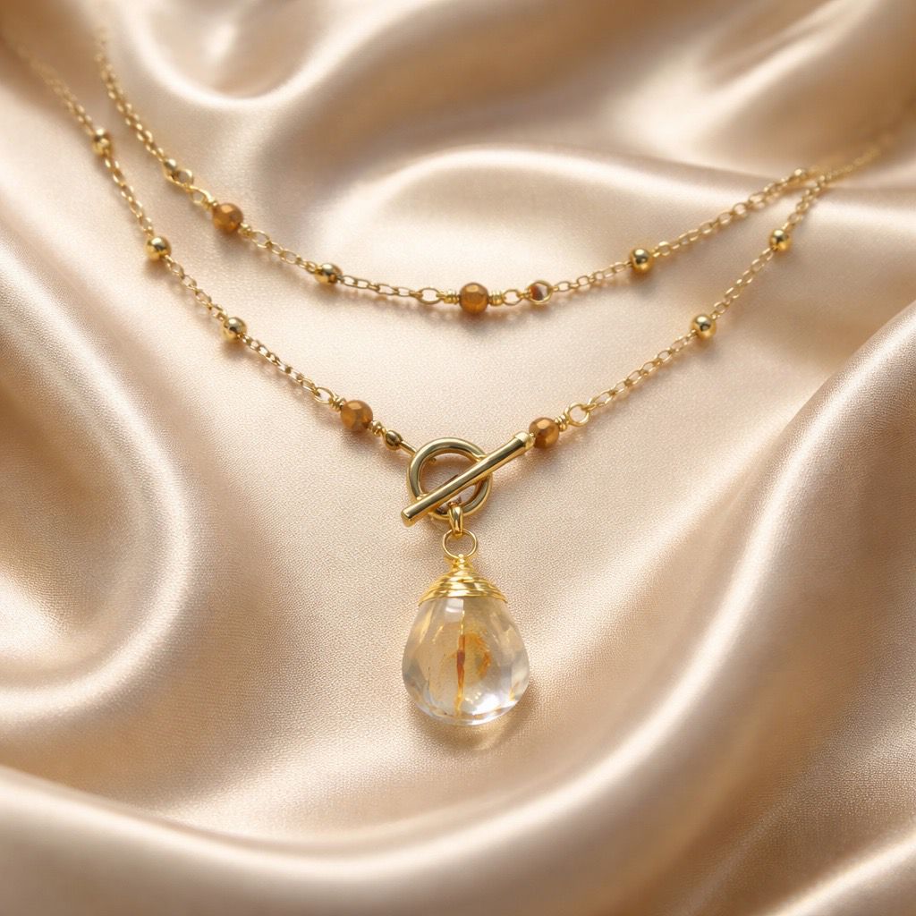 Necklace Long Sailor Beads with One Stone