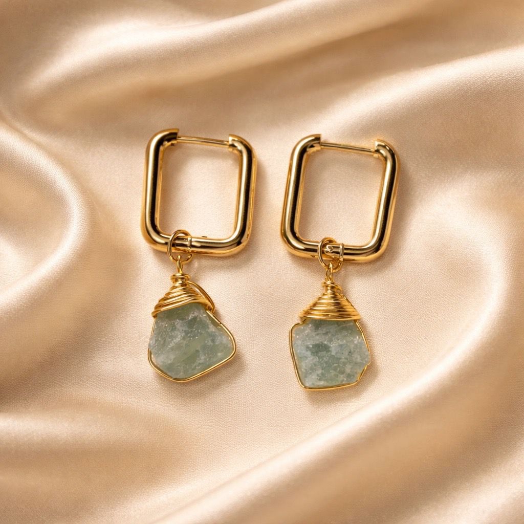 Earrings Square Hoops