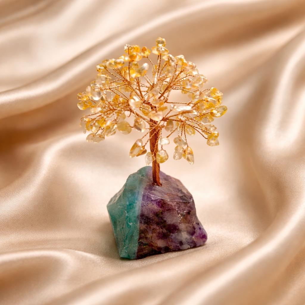 Crystal Trees (Tree Of Life)  Chopped Stones XSmall Fluorite Base