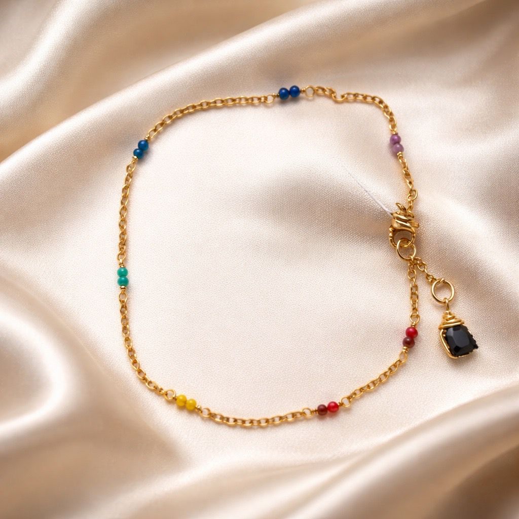 Anklets Beaded Stones with Charm