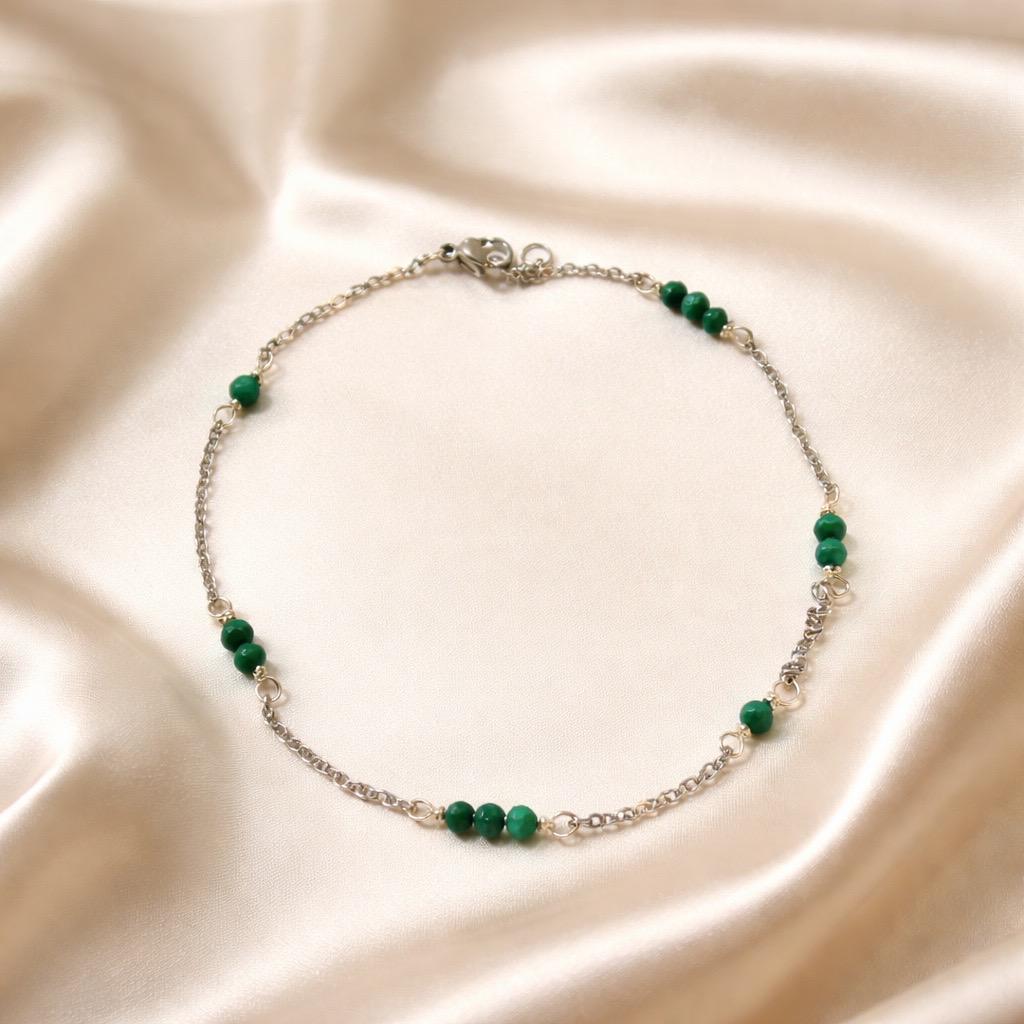 Anklets Beaded Stones Simple