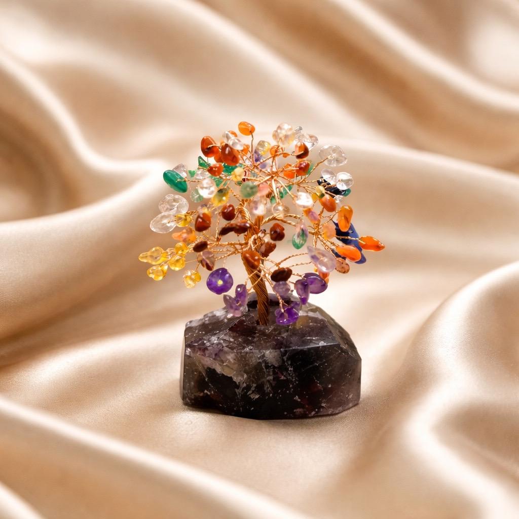 Crystal Trees (Tree Of Life)  Chopped Stones XSmall Fluorite Base