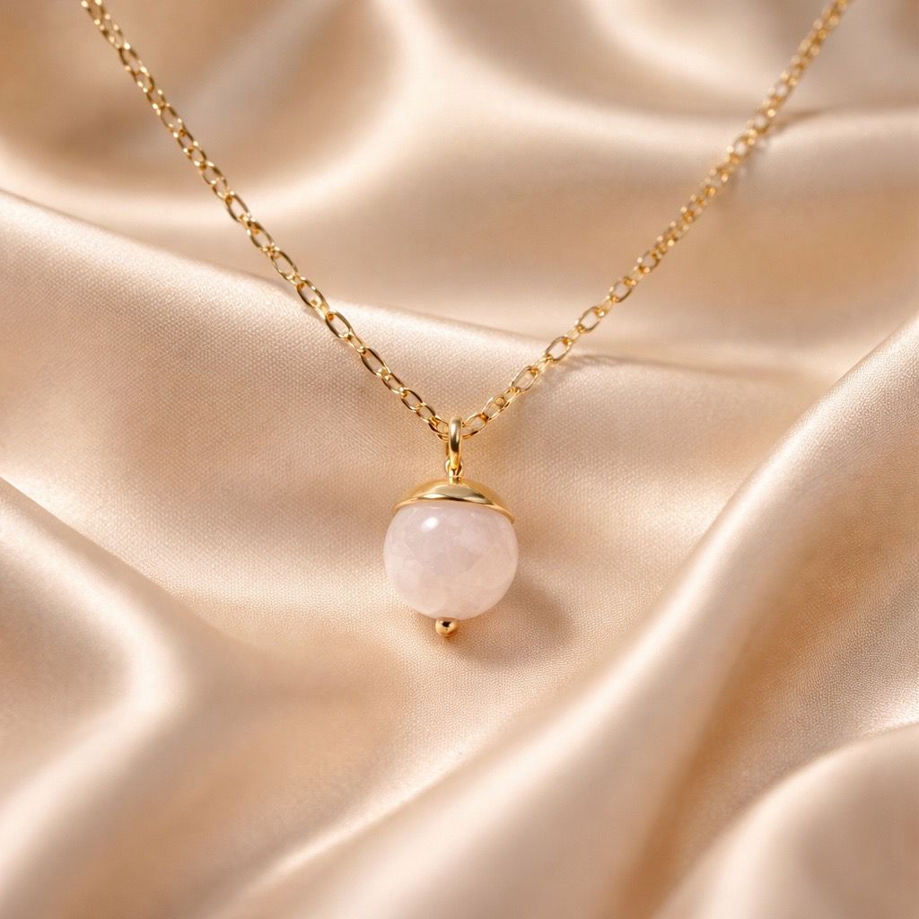 Necklace One Bead Semi-Precious Stone