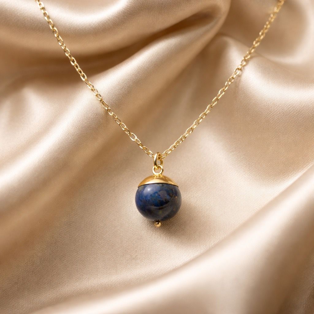 Necklace One Bead Semi-Precious Stone
