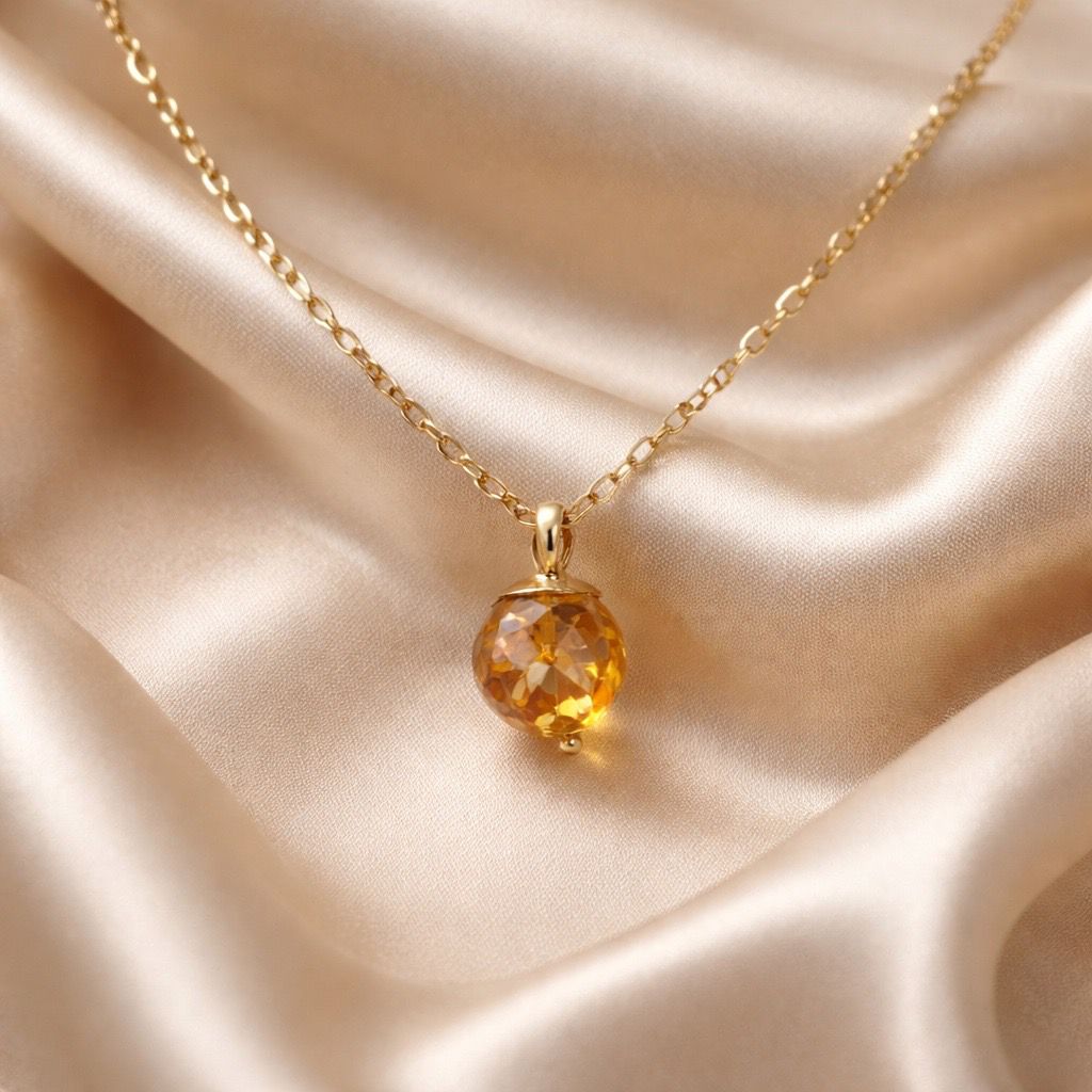 Necklace One Bead Semi-Precious Stone