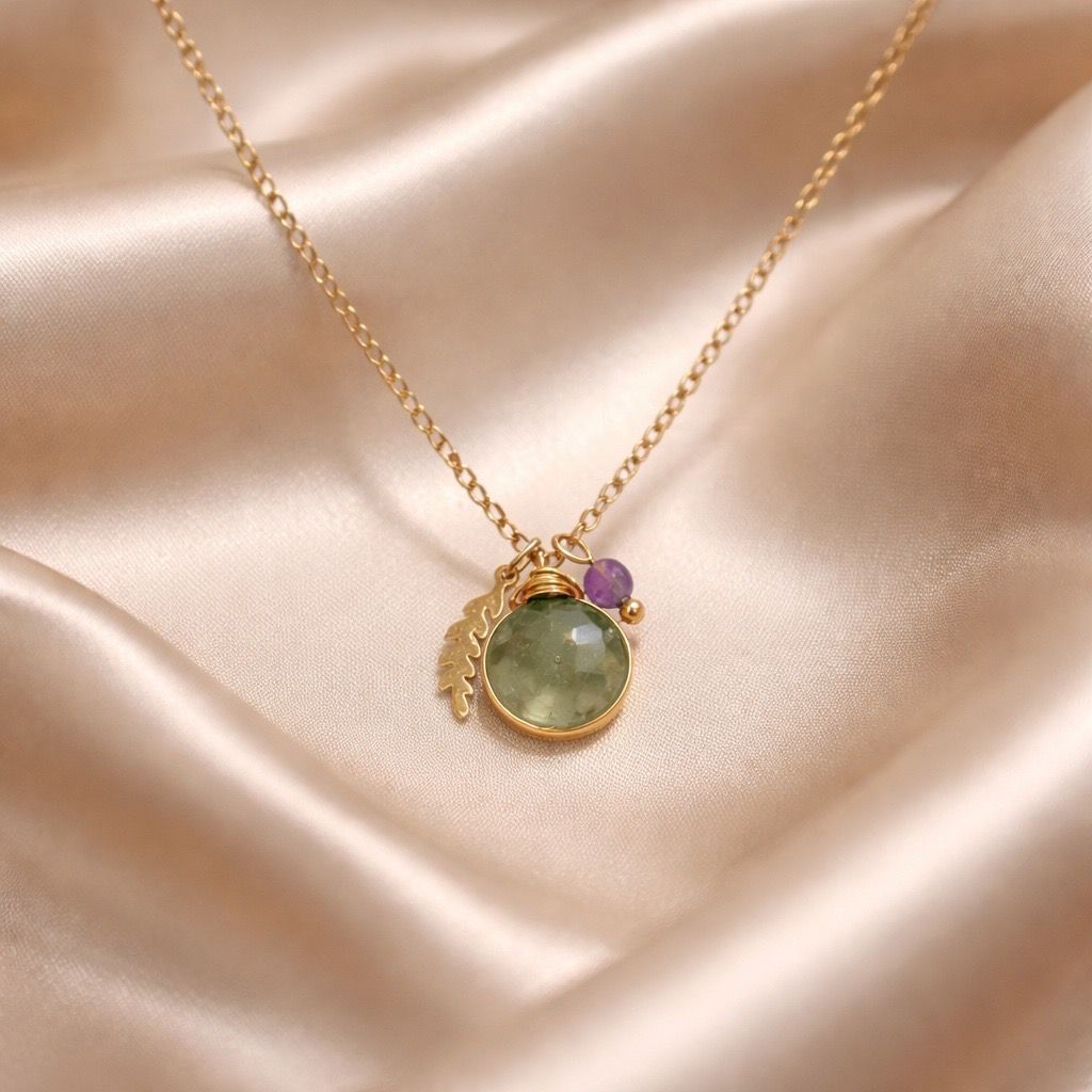 Necklace Classic One Stone with Charms