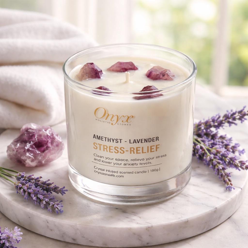Crystal-Infused Candles