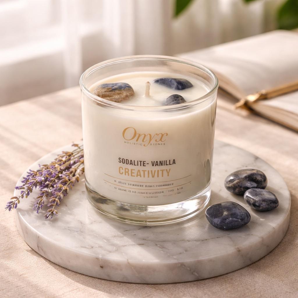 Crystal-Infused Candles