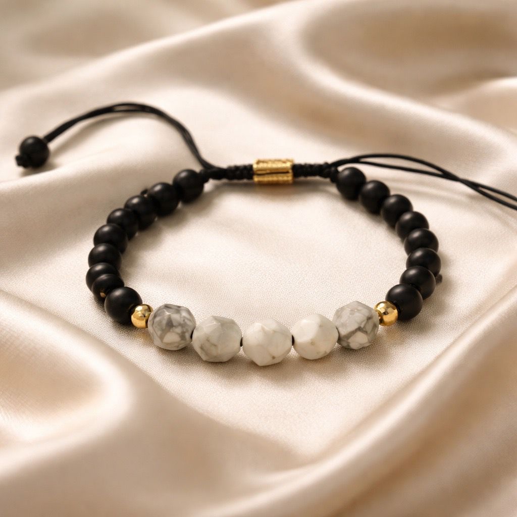 Bracelet Faceted Beads Man All Colors/Onyx 6mm