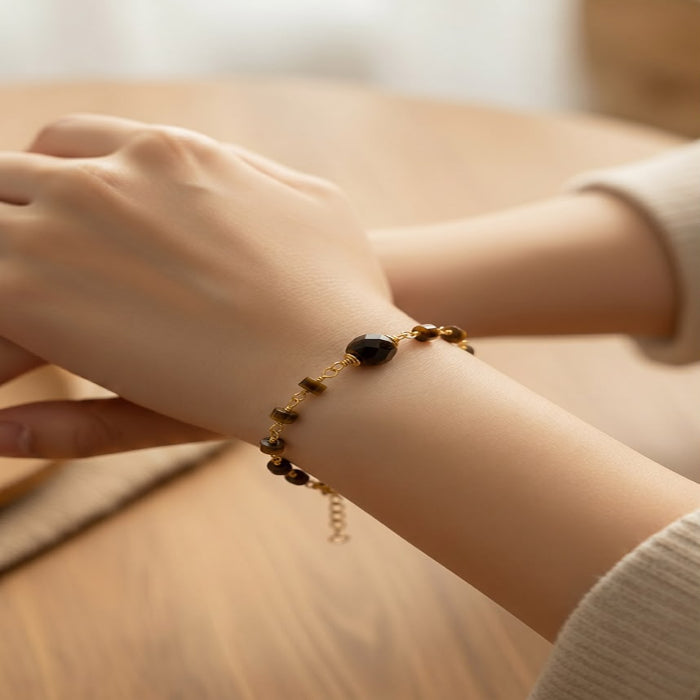 Bracelet Full Beads Rosary with One Stone in the Middle