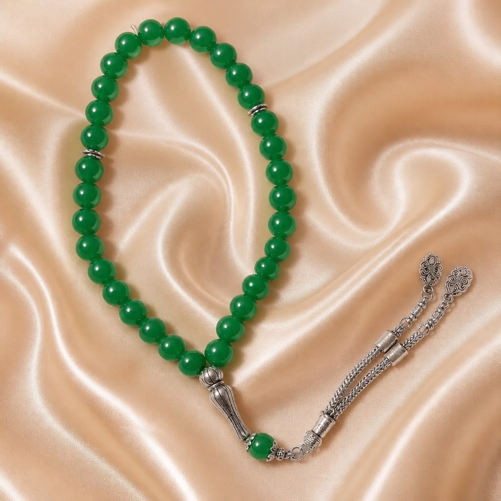 Rosary / Masbaha Natural Stones Sterling Silver