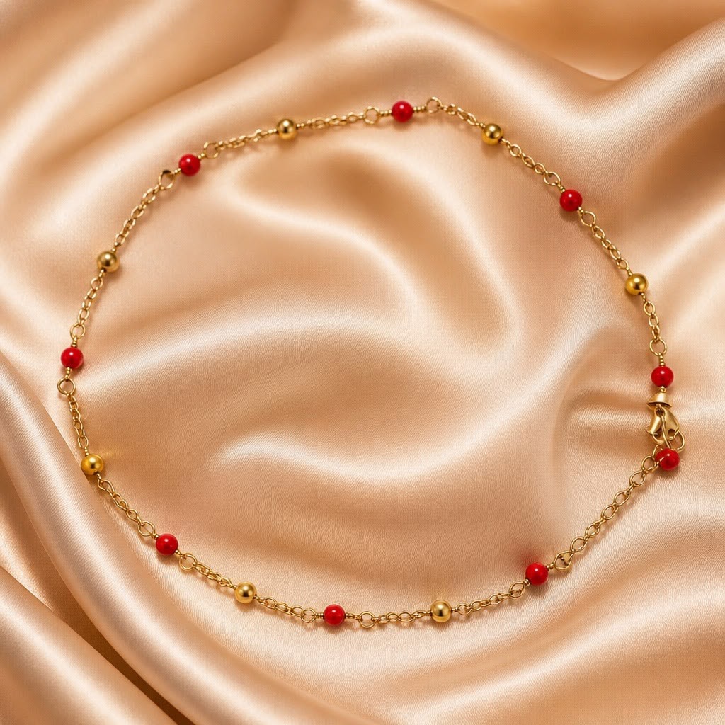 Anklets Beaded Stones Simple