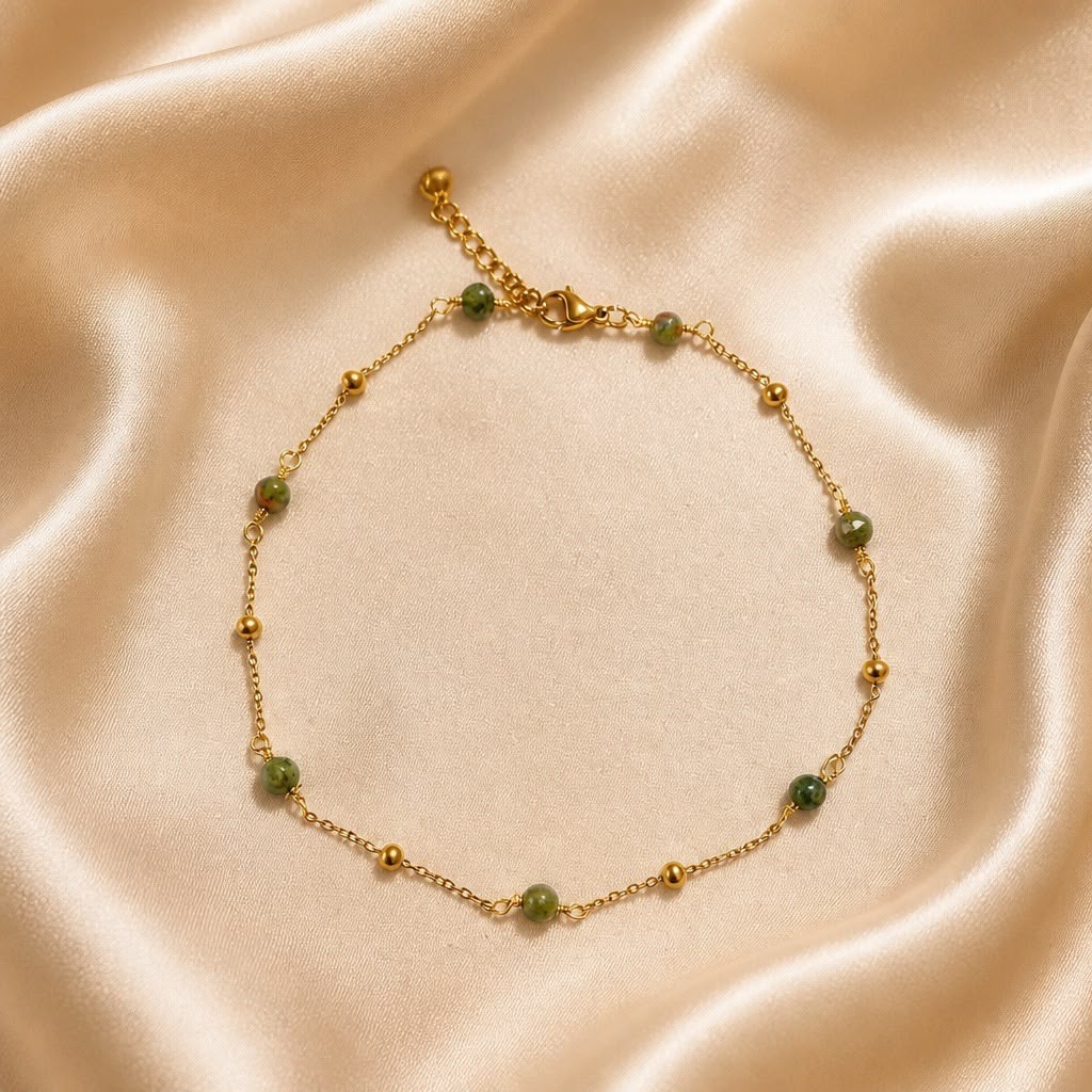 Anklets Beaded Stones Simple