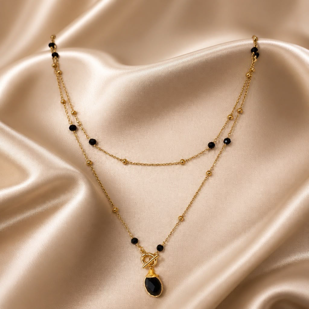 Necklace Long Sailor Beads with One Stone