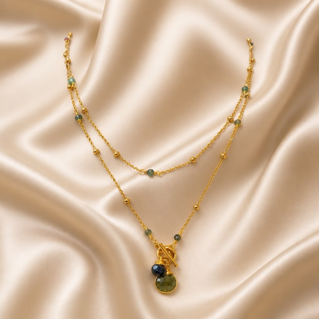 Necklace Long Sailor Beads with One Stone