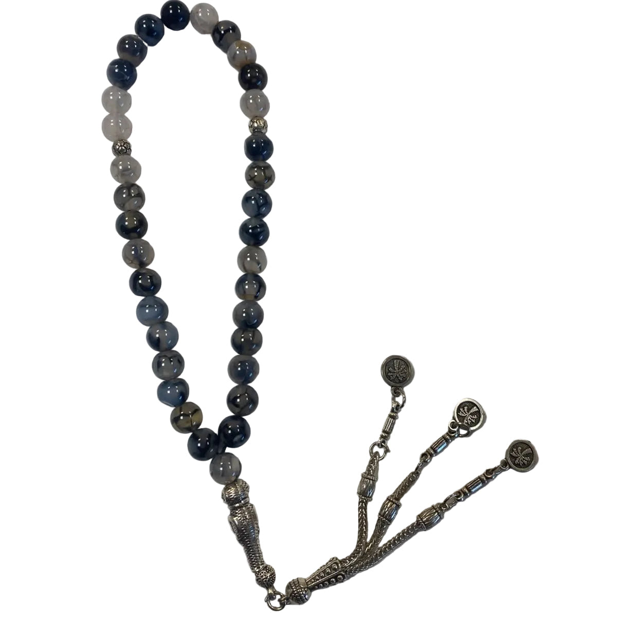Rosary / Masbaha Natural Stones Sterling Silver
