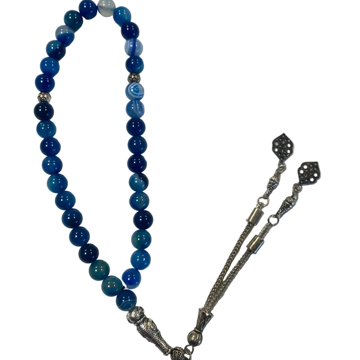 Rosary / Masbaha Natural Stones Sterling Silver