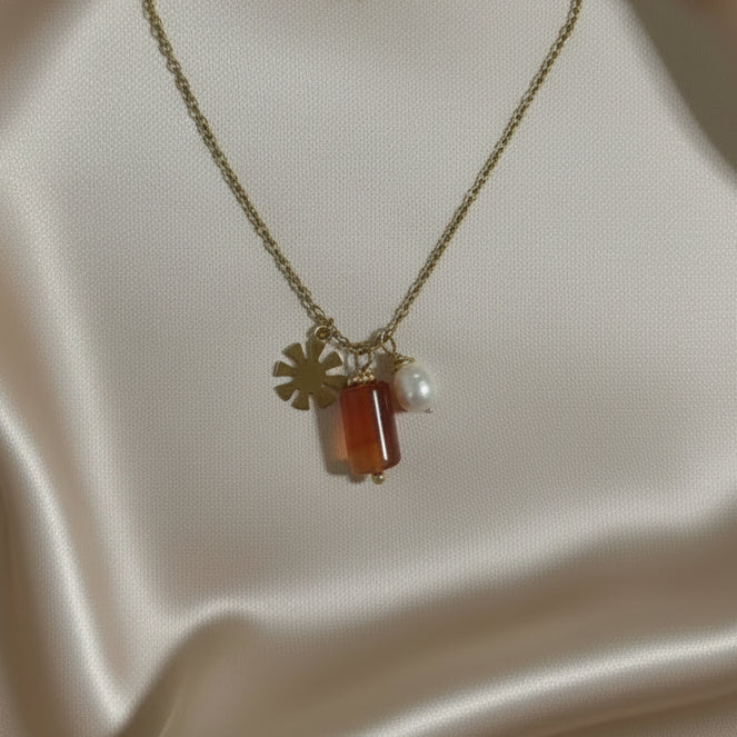 Necklace Classic One Stone with Charms